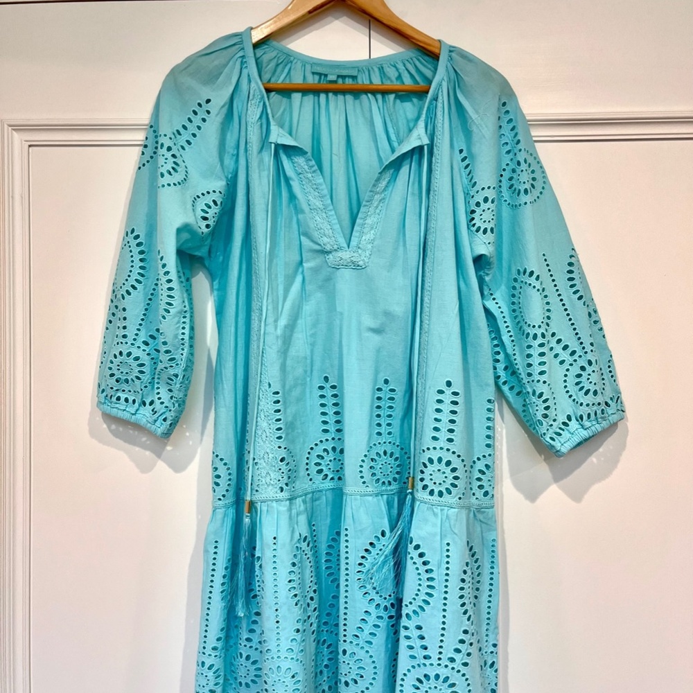 XS Melissa Odabash Ashley Kaftan in Turquoise